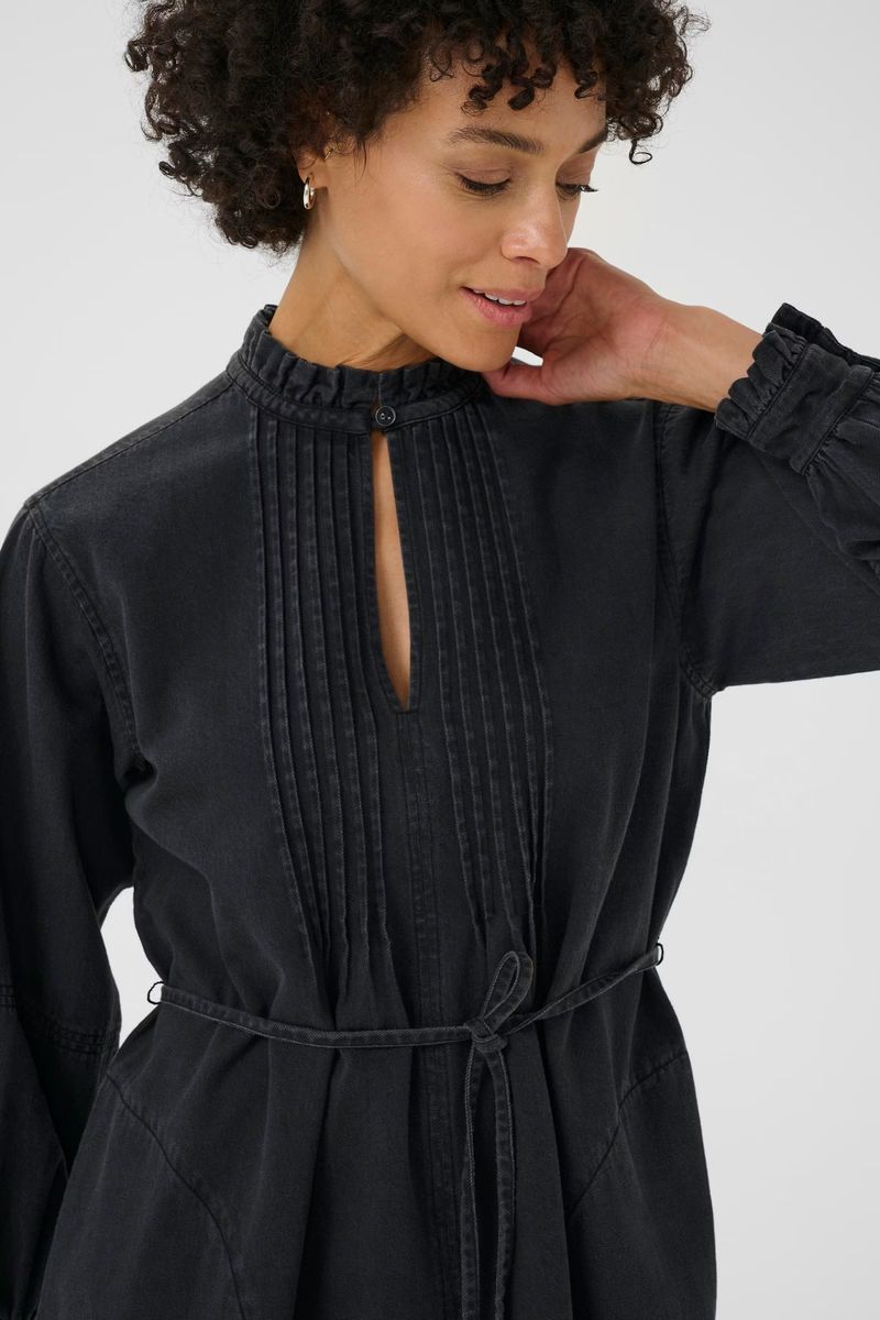 Part Two Sarine Dress Washed Black Denim