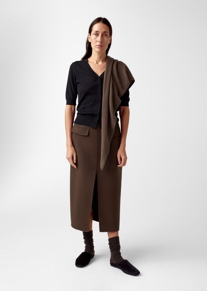 Hovedbilde Aks Label Mira Wool Cash Scarf Espresso