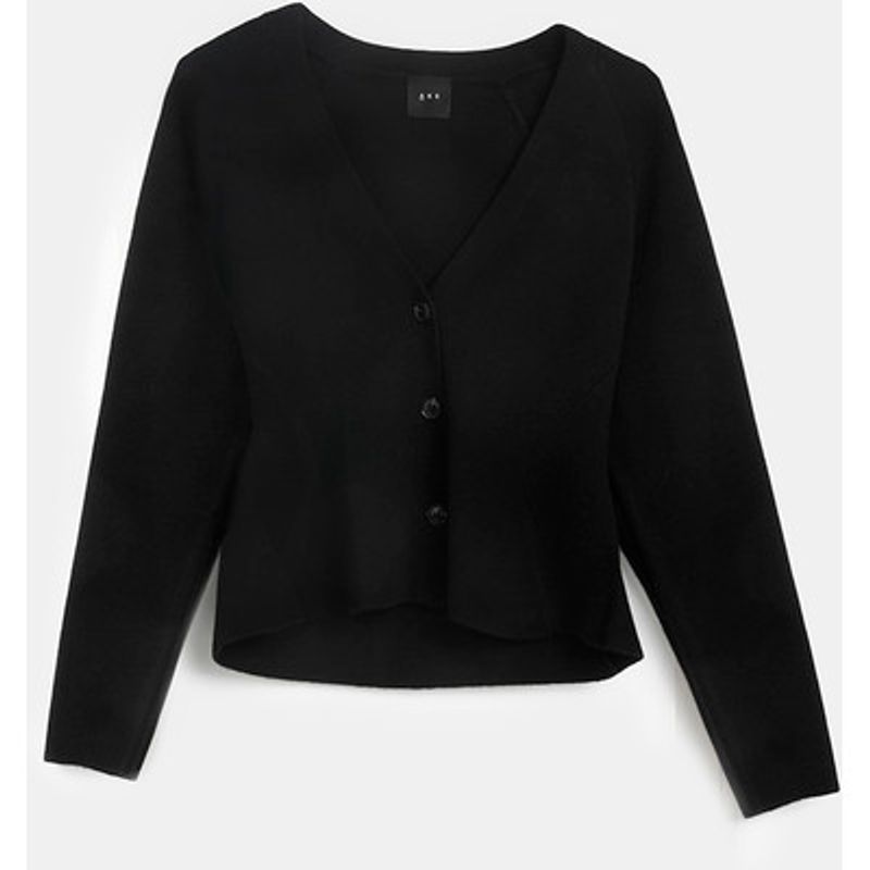 AKS Label Ginny Merino Cardigan Black 