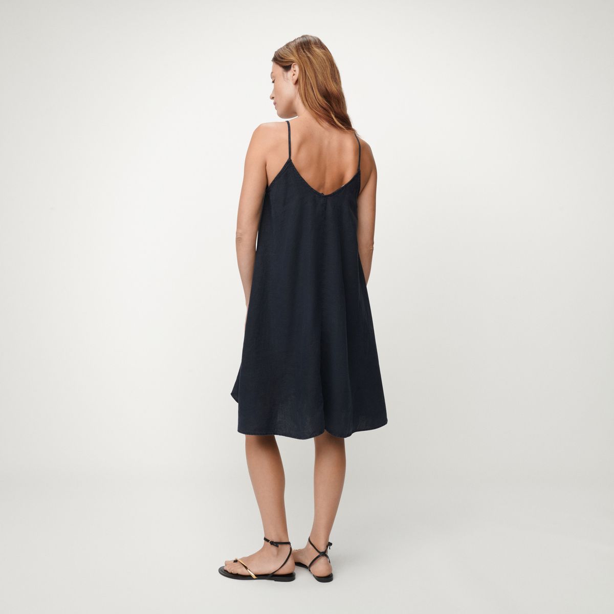 Lois Yara Linen Dress Navy