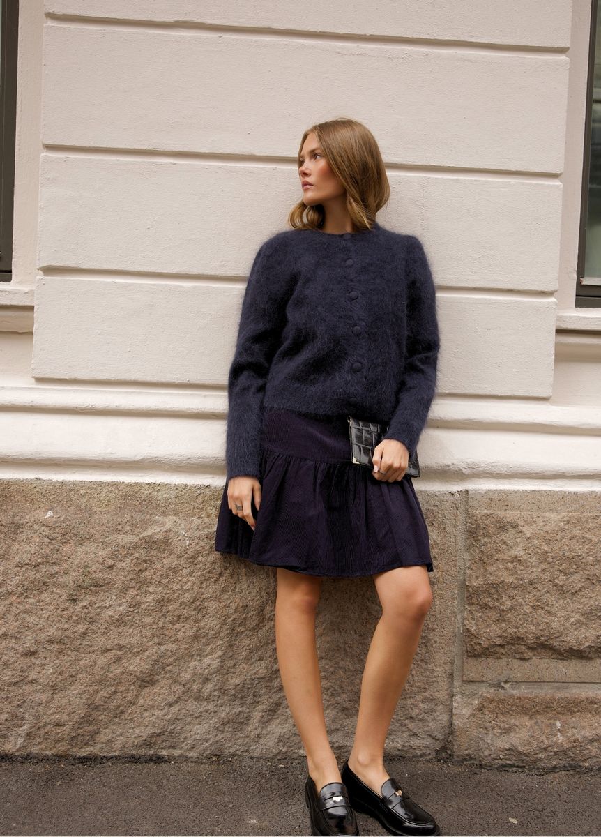 MISSMAYA Ulla Mohair Cardigan Moonlight