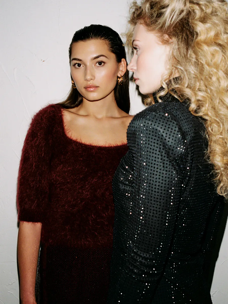 Ella and il Antonia Chunky Tee Oxblood 