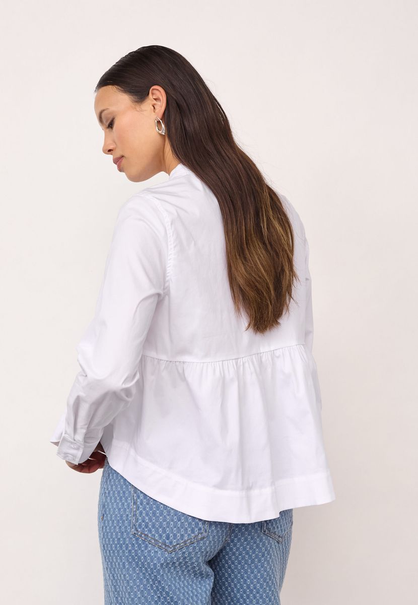 Cocouture Poppy Flare Blouse White