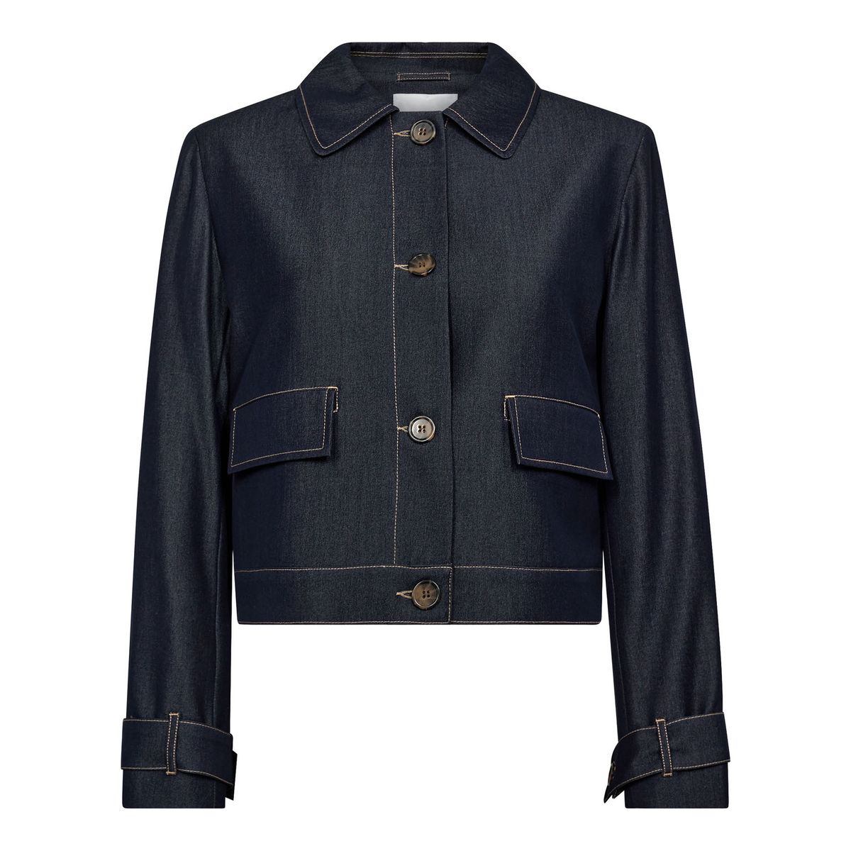 Co’couture Terry Denim Jacket Dark Denim