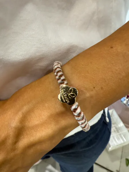 Hovedbilde By Eloise Hårstrikk/Armbånd Velvet Gold Clover ...