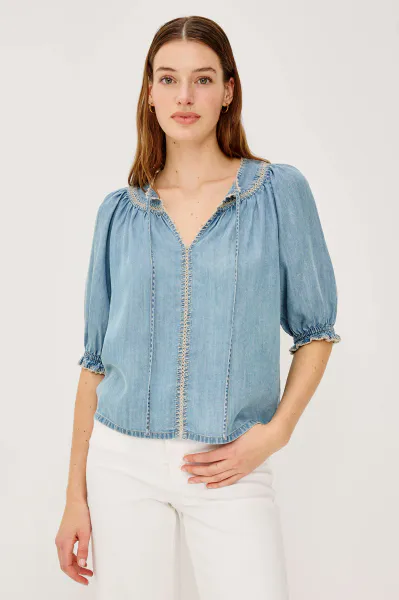 Hovedbilde Rails Belina Top Washed Blue