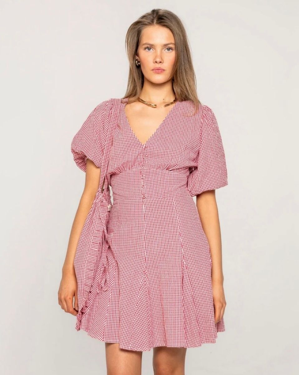 FORHÅNDSBESTILLING MISSMAYA Bianca Dress Tuscany Red