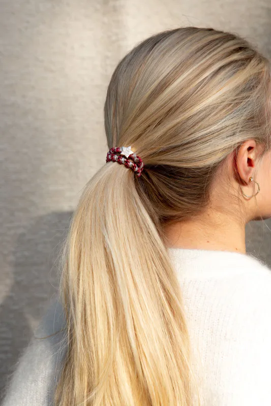 By Eloise Hårstrikk/Armbånd Woven Gold Star Candy Cane