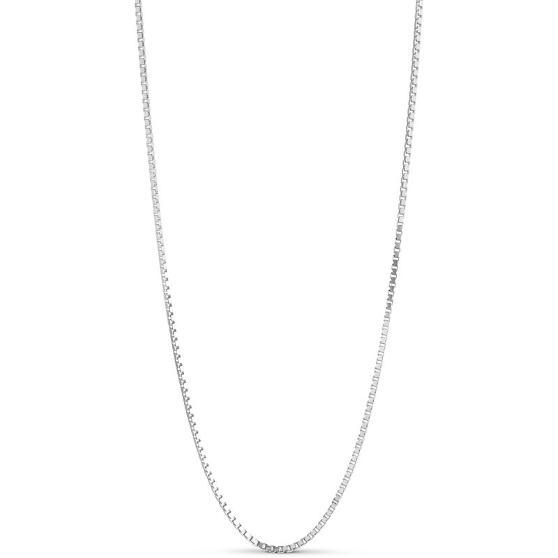 Enamel Necklace Box Chain Silver