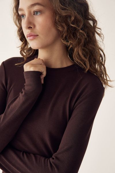 Hovedbilde Noella Lidie Longsleeve Top Chocolate