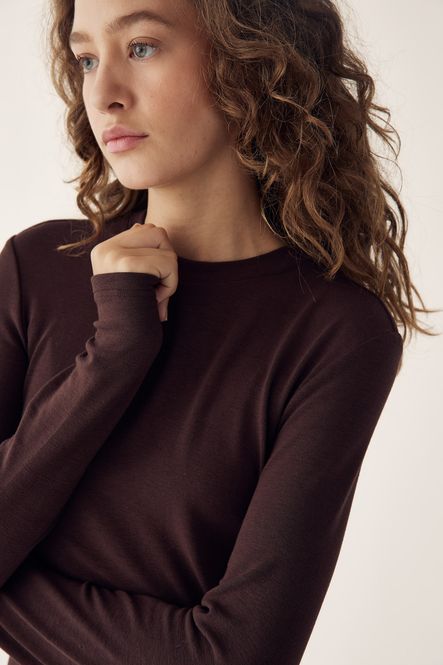 Hovedbilde Noella Lidie Longsleeve Top Chocolate