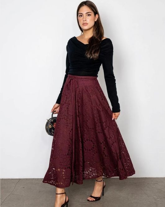 Hovedbilde MISSMAYA Astrid Skirt Vintage Wine