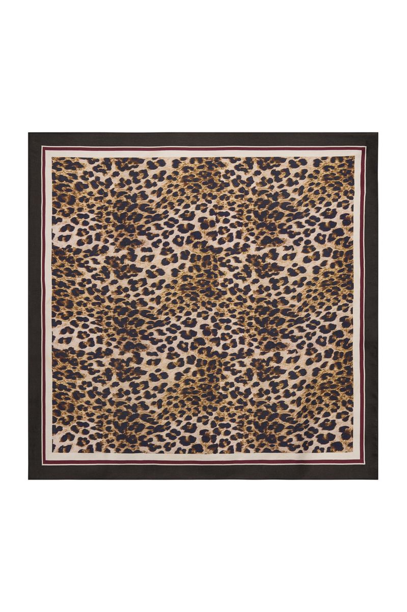 Katrin Uri Leopard Silk Scarf Multi 