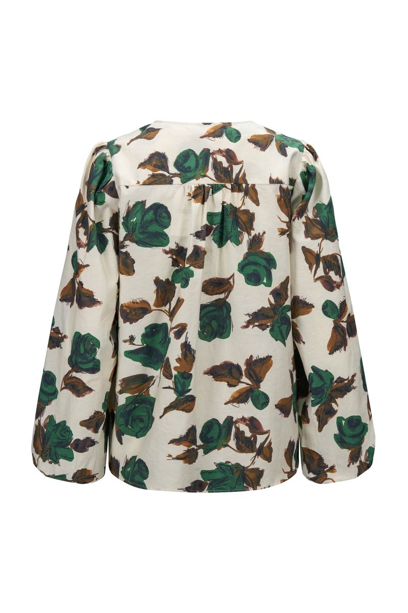 Katrin Uri Green Rose June Blouse Cream 
