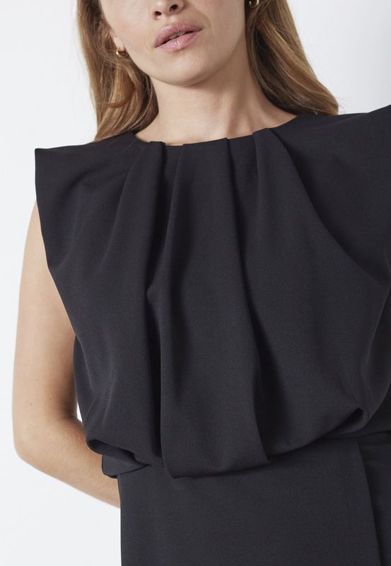 Cocouture Falcon Pleat Mini Dress Black 