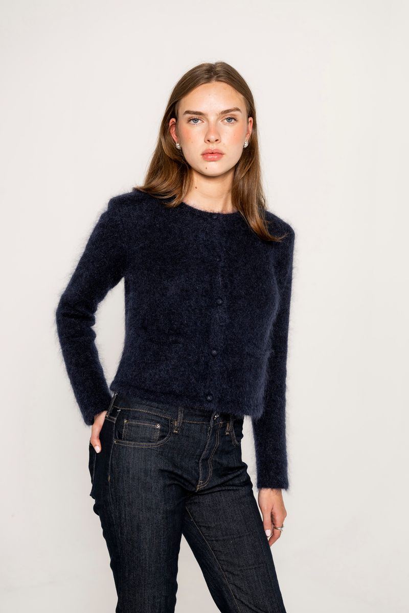 MISSMAYA Ulla Mohair Cardigan Moonlight
