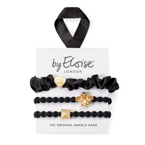 Hovedbilde By Eloise Hårstrikk/Armbånd Bee Black 