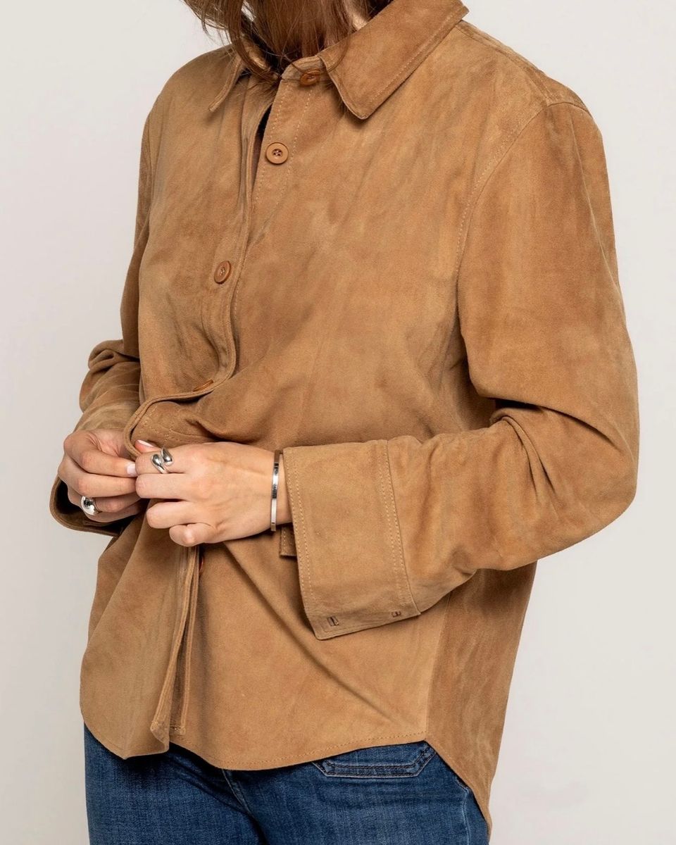 MISSMYA Alessandra Suede Shirt Bisquit