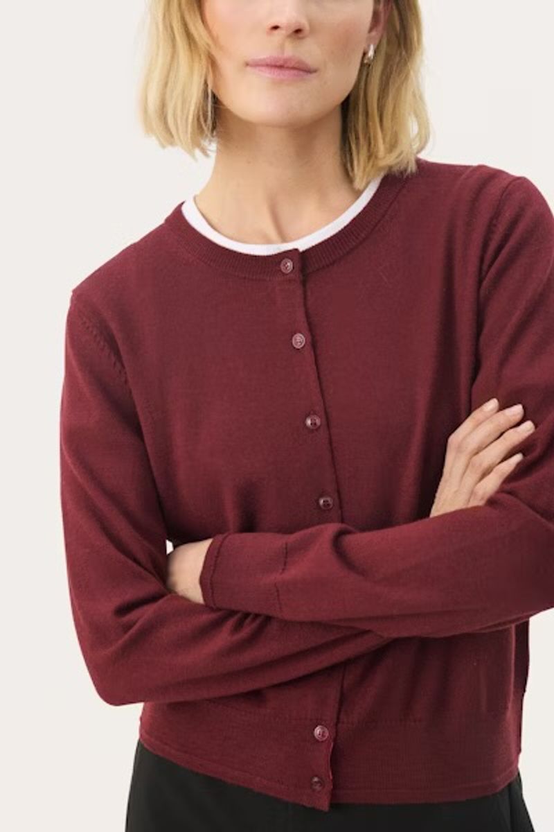 Part Two Noelani Cardigan Tawny Port