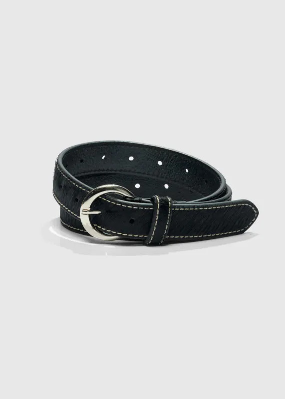 Aks Label Jara Ponyhair Belt Black 