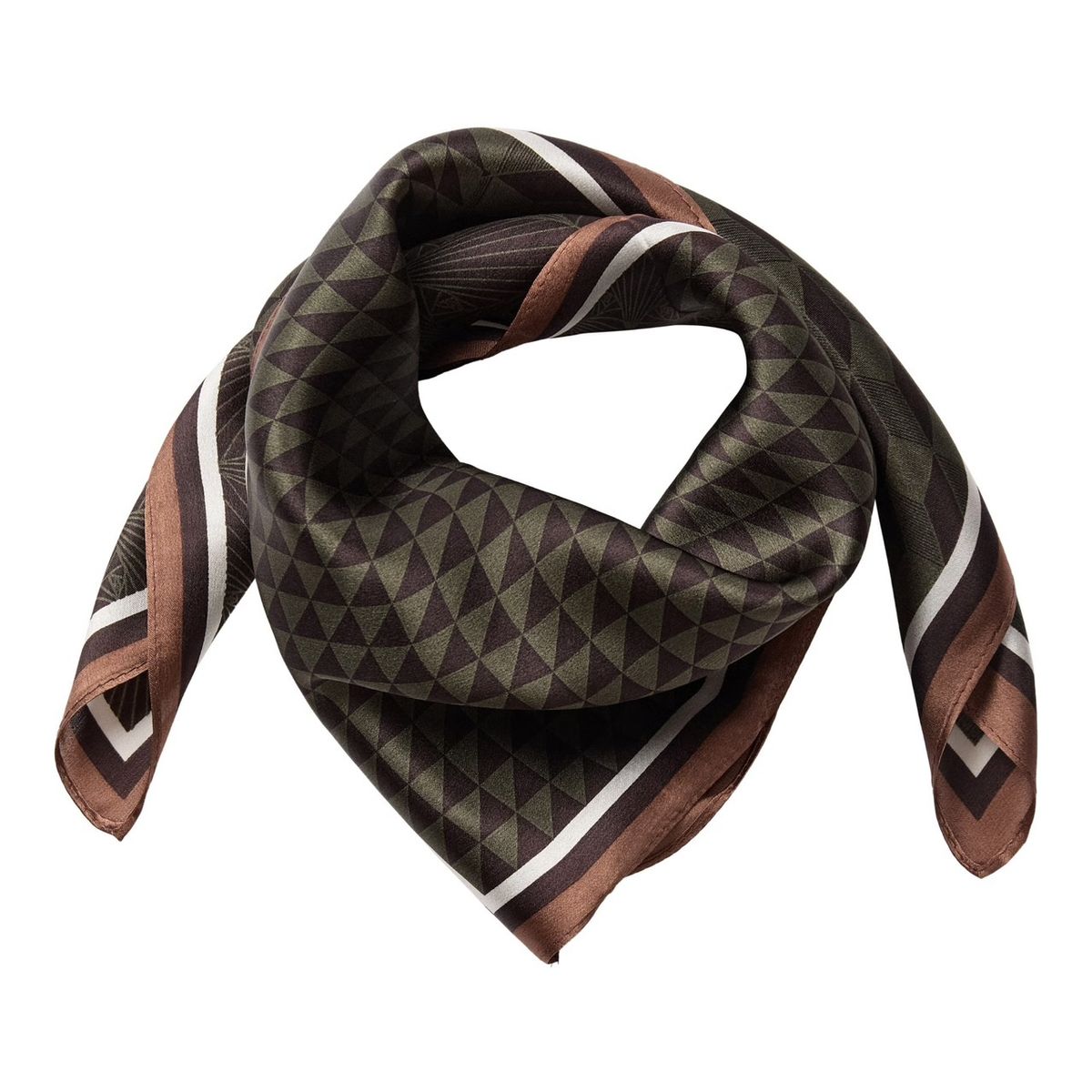 Cocouture Shila Silk Scarf Brown 