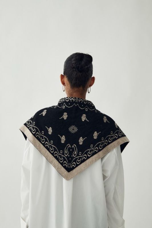Noella Neomi Scarf Sand Black Mix 