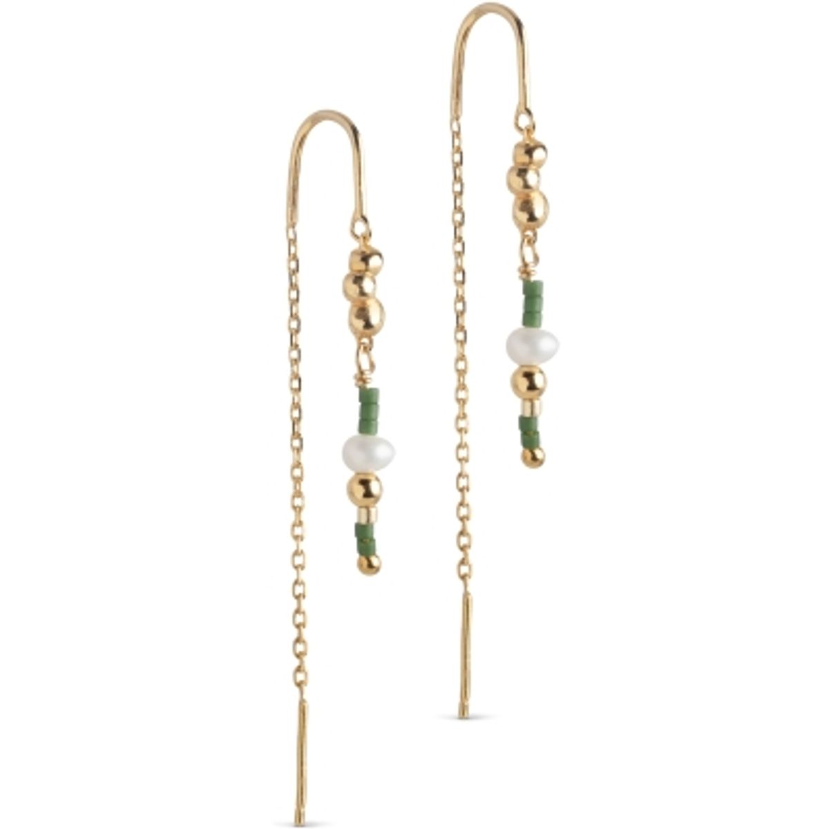Enamel Earrings Nara Miyuki Khaki 