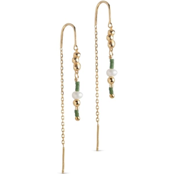 Hovedbilde Enamel Earrings Nara Miyuki Khaki 