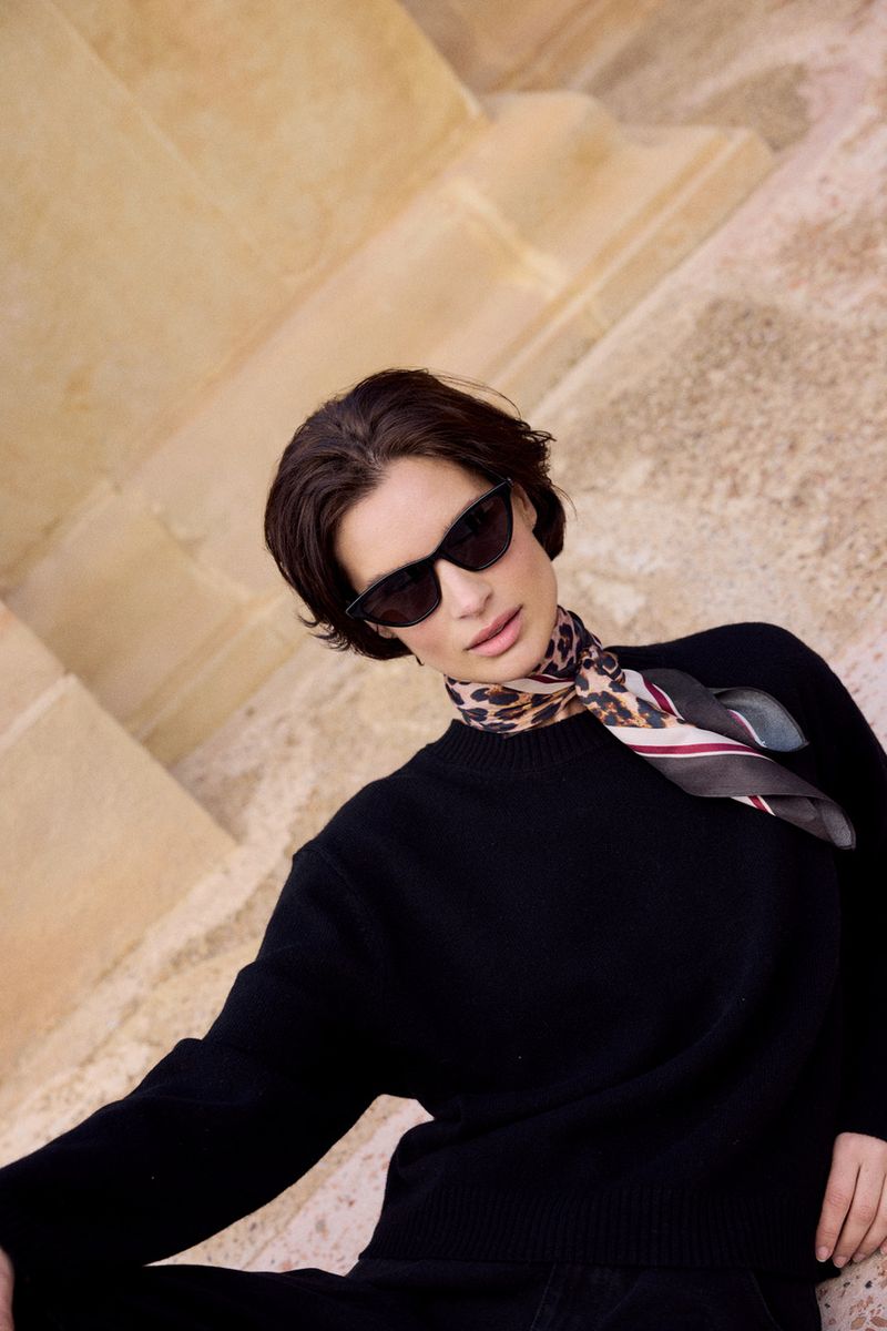 Katrin Uri Leopard Silk Scarf Multi 