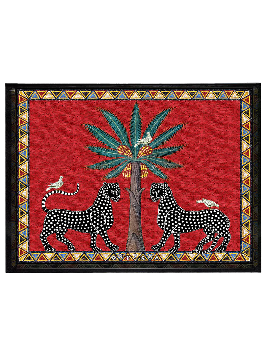 Ortigia Tray Mosaici Red Large