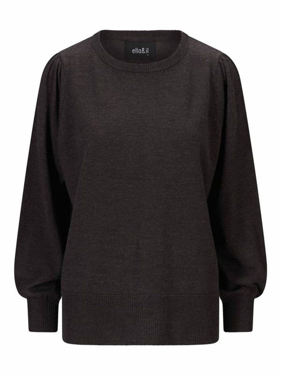 Ella and il Sonja Sweater Dark Brown Melange