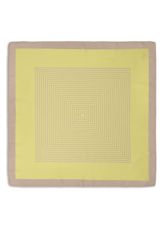 SUI AVA Classic Patterned Scarf Lime Beige