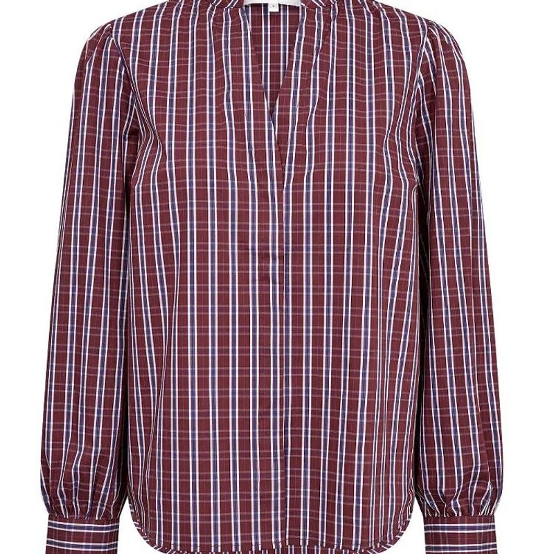 Cocouture Renee Check Shirt Berry Red