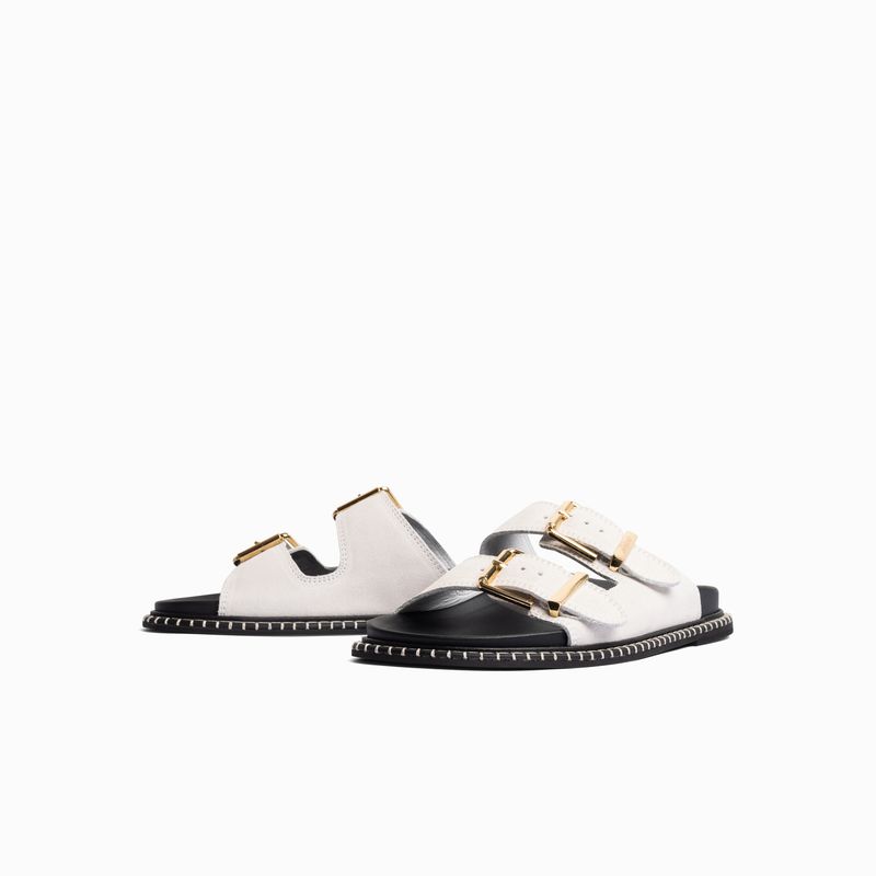 Jim Rickey Mary W Sandal Suede Offwhite