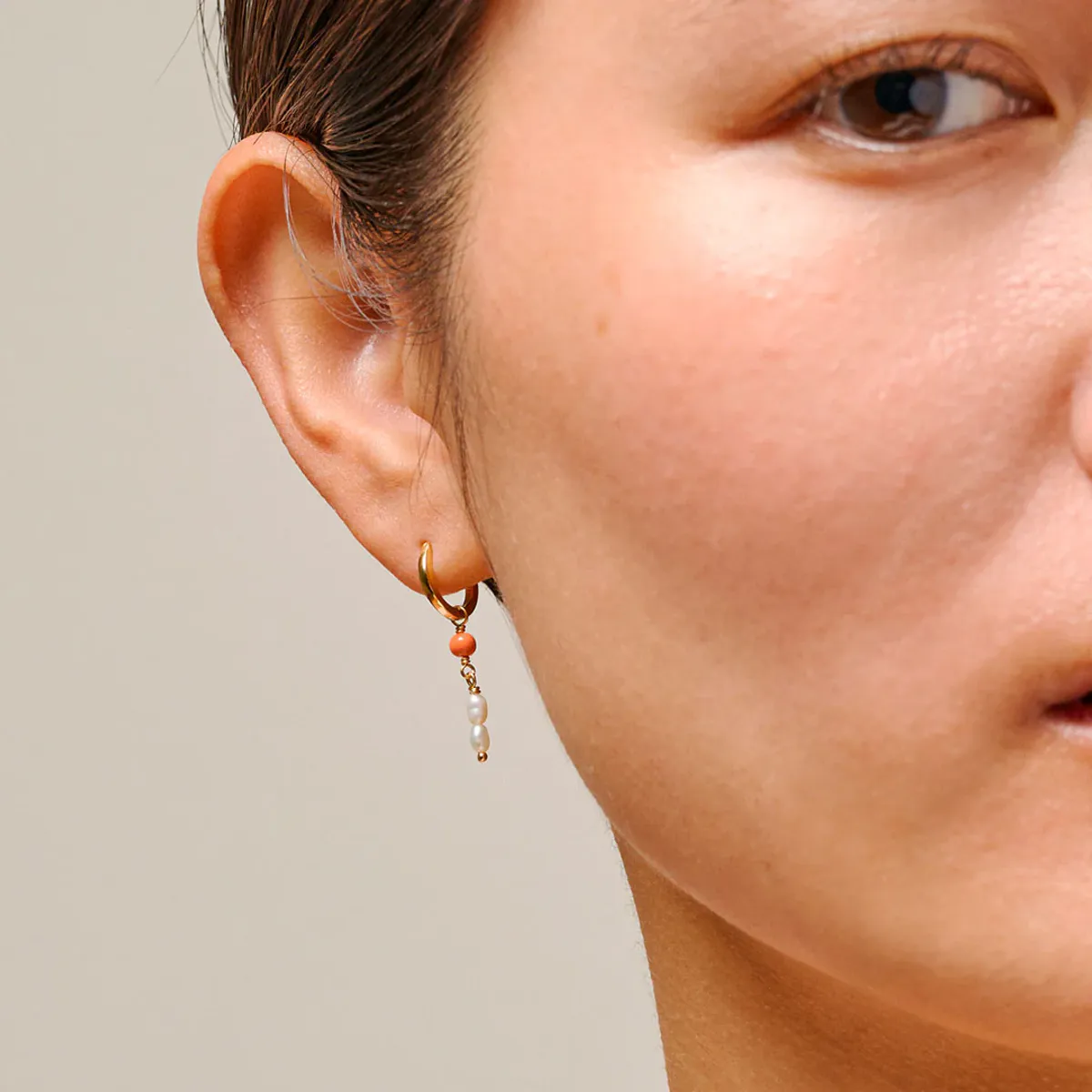 Enamel Hoops Liva Light Coral