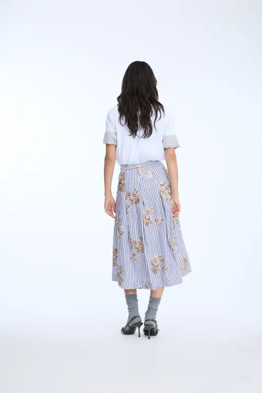 Munthe Nukkia Skirt Stripe White