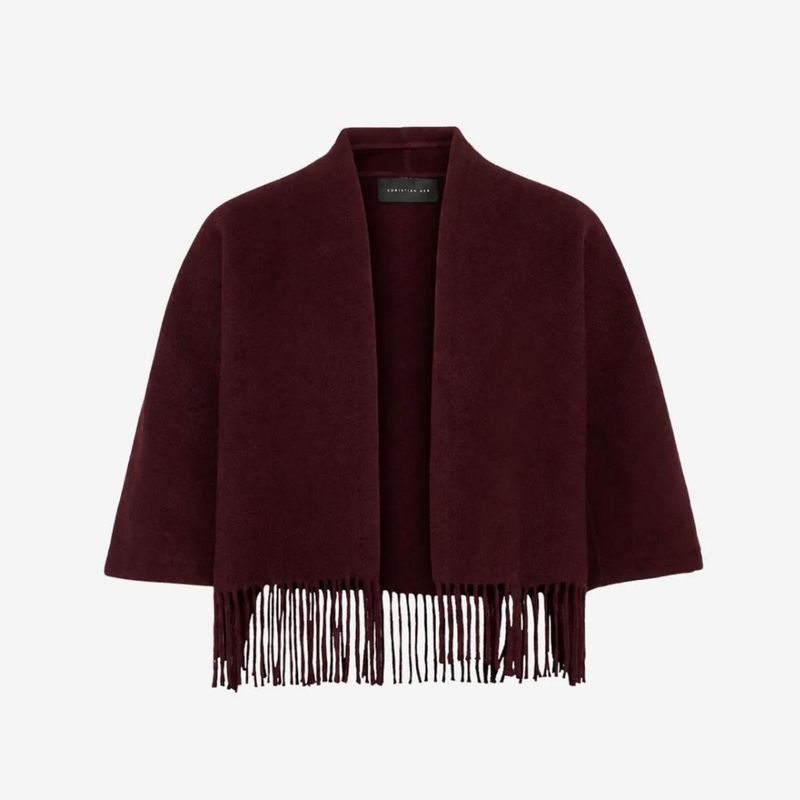 AKS Label Keyla Lambwool Jacket Burgundy