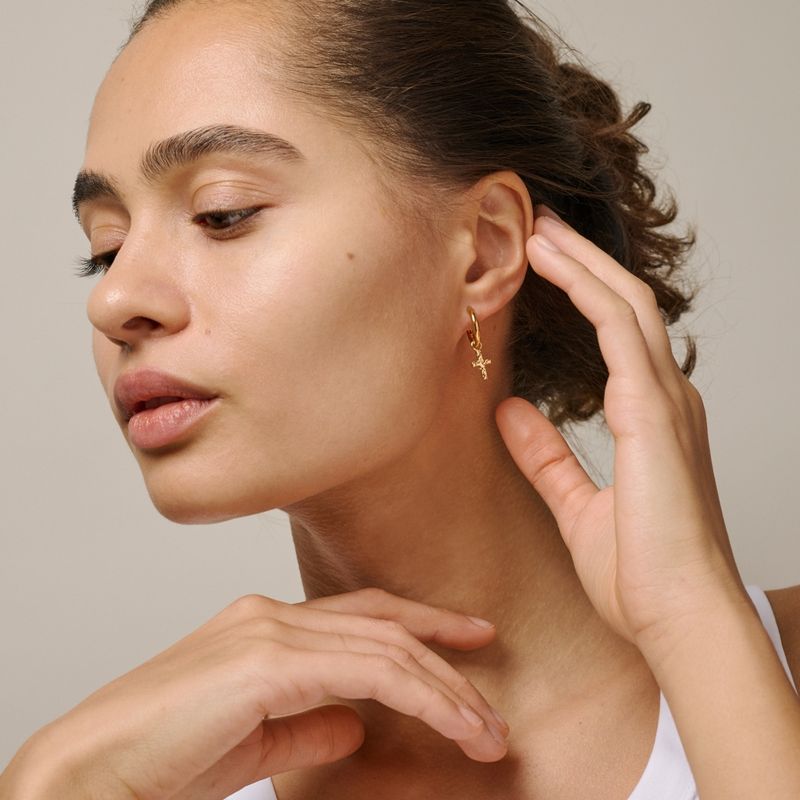 Enamel Hoops Classic 10mm Gold