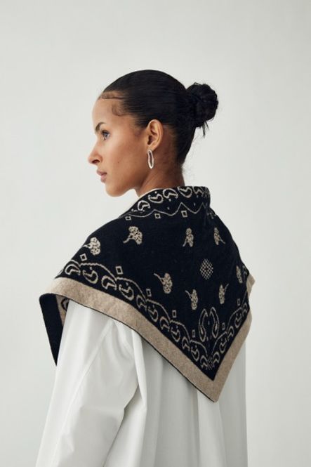 Hovedbilde Noella Neomi Scarf Sand Black Mix 