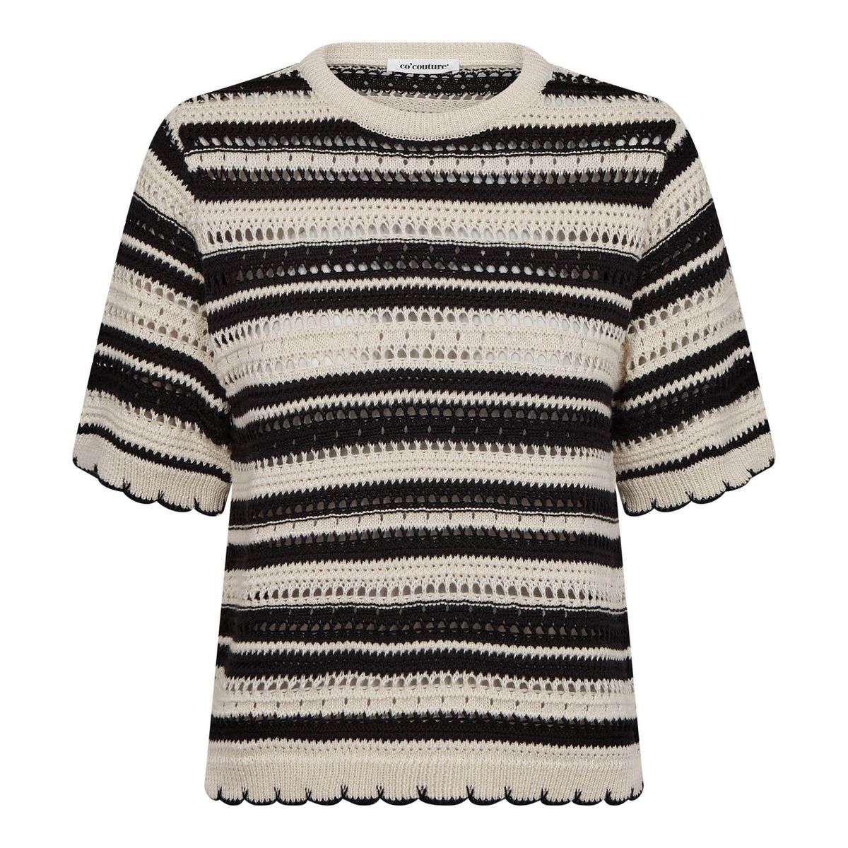 Cocouture Odette Stripe O-Knit Offwhite Black 