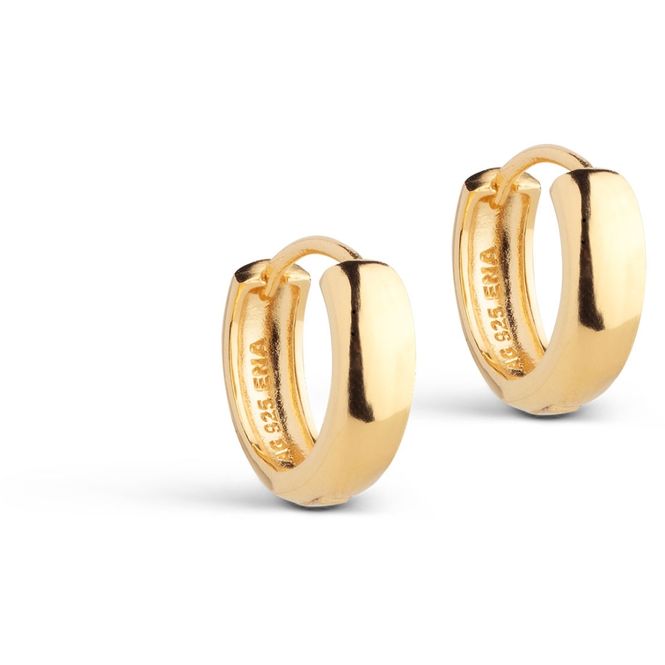 Hovedbilde Enamel Hoops Classic Wide Gold 15 mm