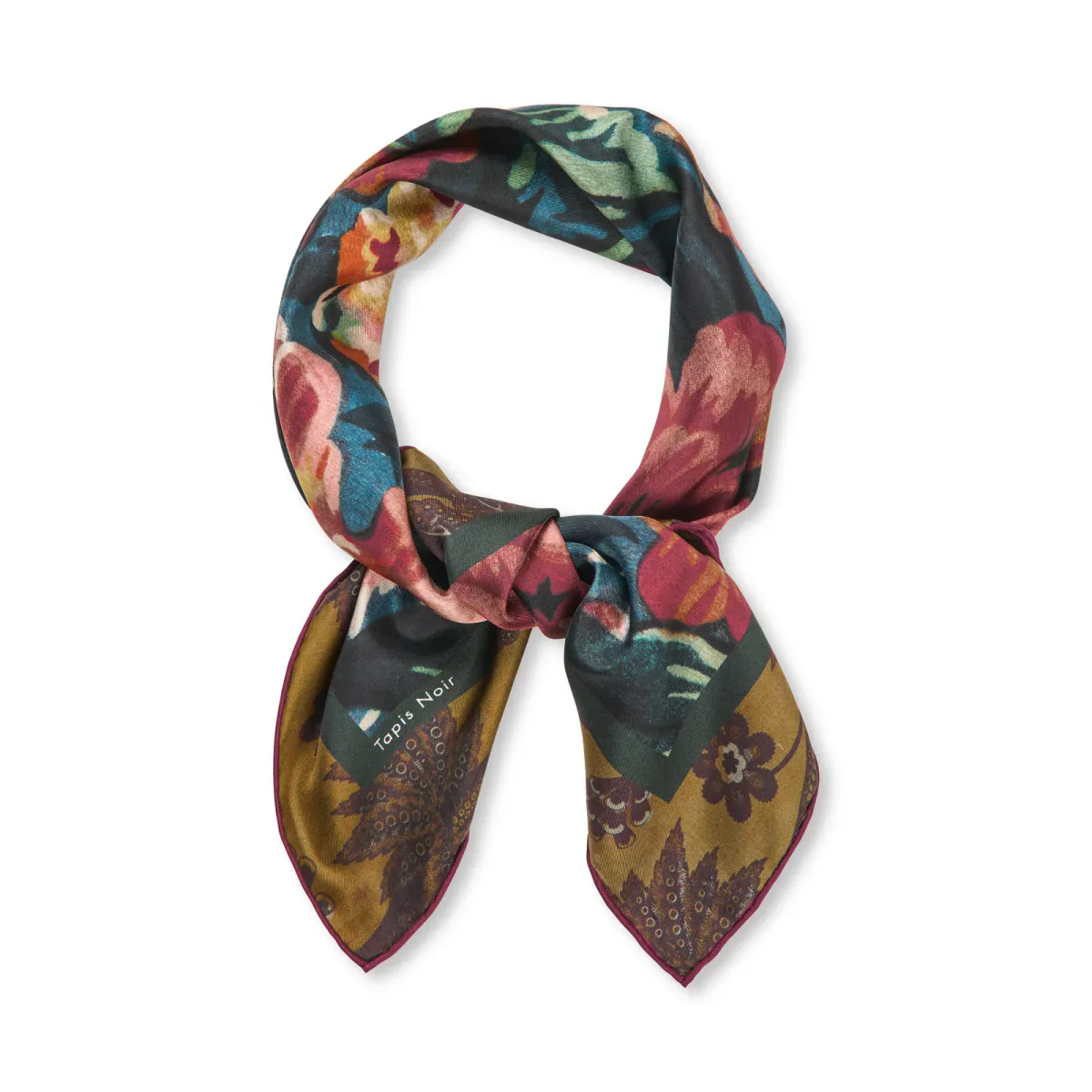Tapis Noir Classical Small Gemma Scarf Multicolor