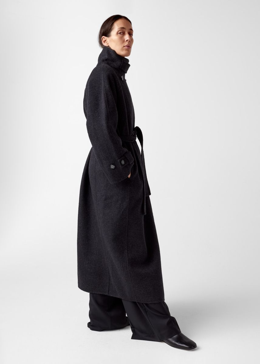 Aks Label Carmella Wool Coat Black Melange 