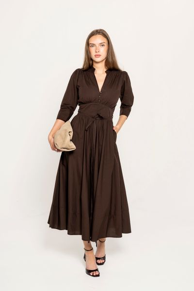 Hovedbilde MISSMAYA Maria Dress Chocolate Poplin 