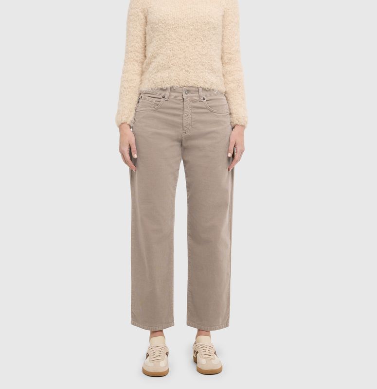 Mac Jeans Gina Straight Corduroy Windspray Beige