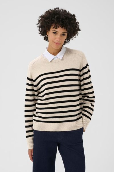 Hovedbilde Part Two Niaka Pullover Black Stripe