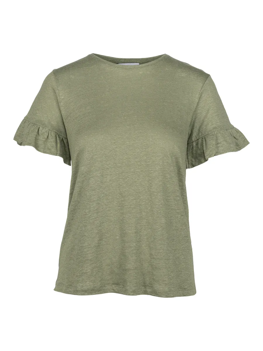 Ella and il Lara Linen Tee Green 